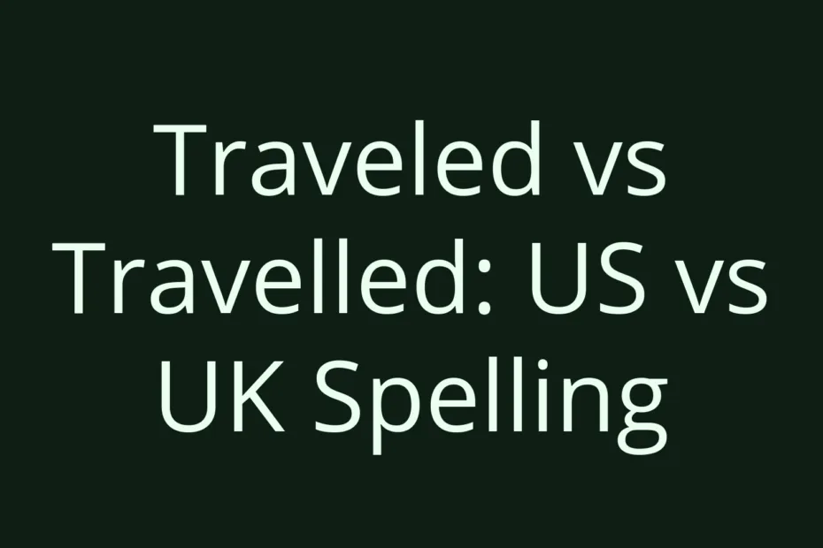 Traveled Vs Travelled Us Vs Uk Spelling