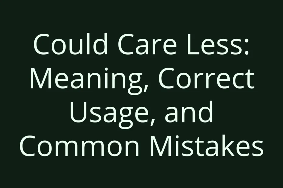 Could Care Less Meaning Correct Usage And Common Mistakes