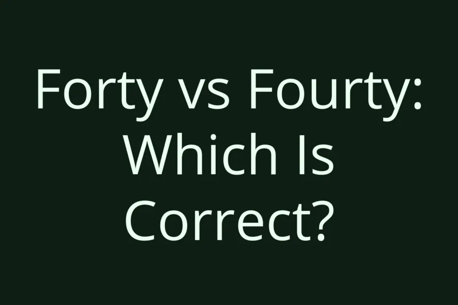 Forty Vs Fourty Which Is Correct